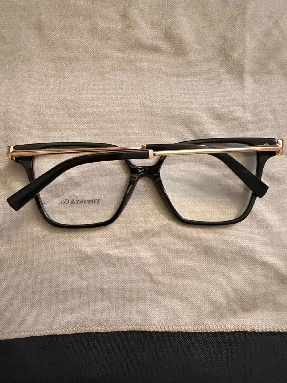 Tiffany & Co. Black Frames with Rose Gold Temples Women’s Optical Glasses